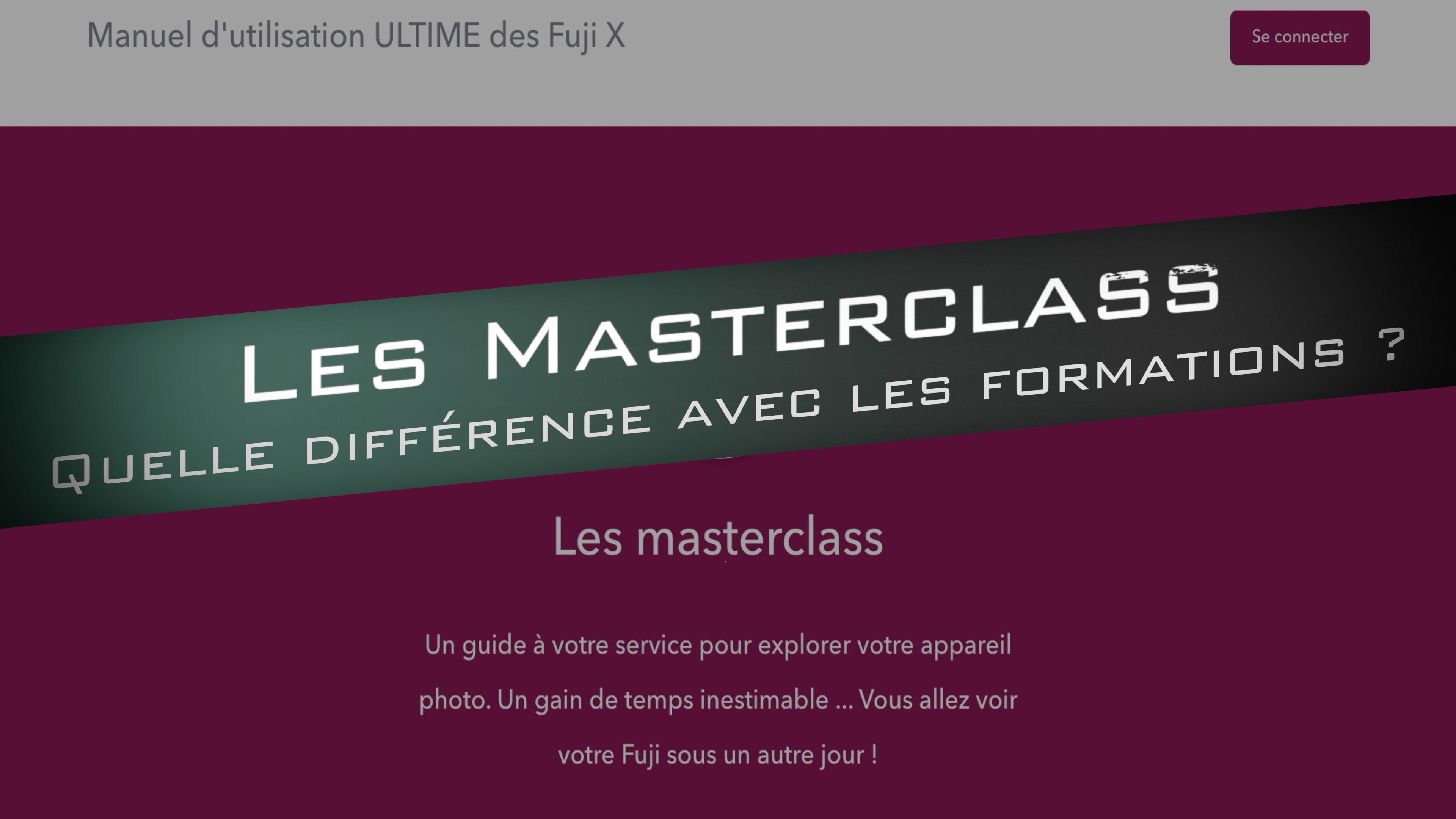 Différence masterclass et formations