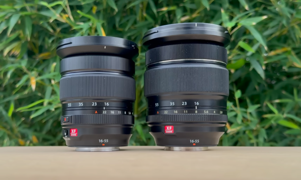 Différences de taille entre l'ancien XF 16-55mm f2.8 II et le nouveau 